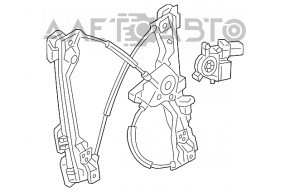 Geam electric cu motor dreapta fata Chevrolet Volt 16-