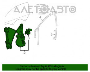 Geam electric cu motor dreapta fata Chevrolet Volt 16-