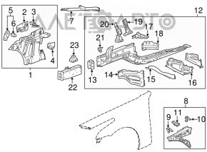 Suport aripi dreapta superioara Cadillac ATS 13-