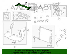 Suport radiator superior Cadillac CTS 14-