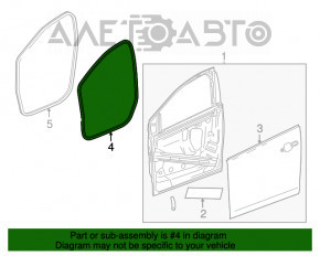 Уплотнитель двери передней левой Chevrolet Volt 16-
