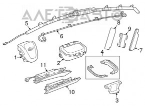 Подушка безопасности airbag пассажирская в торпеде Chevrolet Cruze 11-15