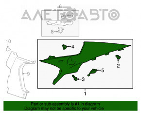 Capac spate dreapta Cadillac CTS 14- bej