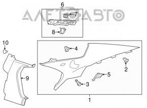 Capac spate dreapta Cadillac CTS 14- bej