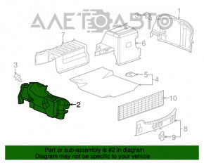 Capacul arcului stâng Chevrolet Malibu 13-15 hibrid negru.