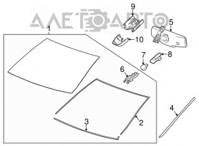 Moldura parbrizului stâng Cadillac CTS 14-