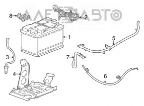 Terminalul negativ al bateriei Cadillac ATS 13-