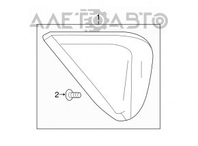 Fereastra din spate dreapta cu geam opac pentru Chevrolet Volt 16-