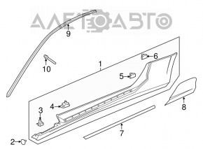 Pragul drept Chevrolet Camaro 16-