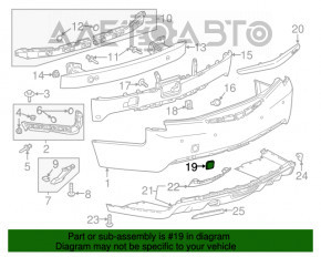 Capacul carligului de tractare pentru bara spate a Cadillac ATS 13-