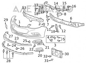 Suport bara fata in jos central vertical Chevrolet Cruze 16 - nou original