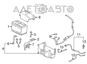 Capacul bateriei Chevrolet Malibu 13-15