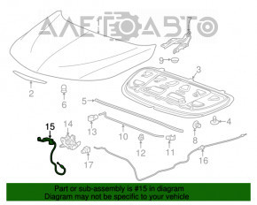 Clema capotei Chevrolet Malibu 16-