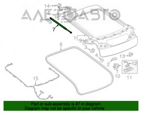 Amortizorul ușii portbagajului dreapta Chevrolet Volt 11-15