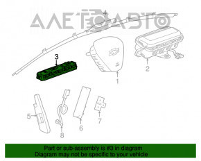 Airbag-ul de genunchi pentru pasagerul din dreapta al Chevrolet Malibu 16-