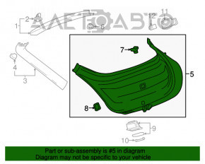 Capacul portbagajului inferior al usii Chevrolet Volt 16-