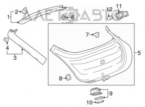 Capacul portbagajului inferior al usii Chevrolet Volt 16-