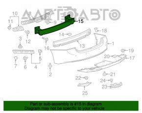 Amplificatorul pentru bara spate a Chevrolet Malibu 16-