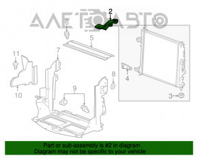 Suport radiator stânga sus Chevrolet Camaro 16- 2.0