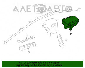 Подушка безопасности airbag пассажирская в торпеде Chevrolet Volt 16-