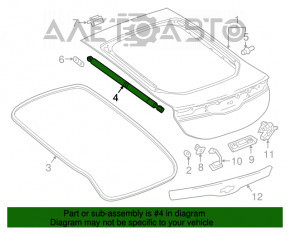 Amortizorul ușii portbagajului dreapta Chevrolet Volt 16-