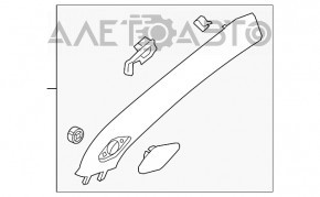 Capacul suportului frontal drept Chevrolet Malibu 16- pentru claxon, gri.