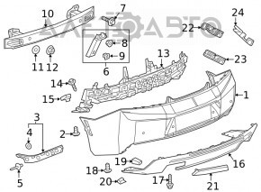 Amplificatorul de bara spate pentru Chevrolet Camaro 16-