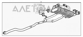 Silentioză spate cu butoaie pentru Chevrolet Camaro 16- 2.0