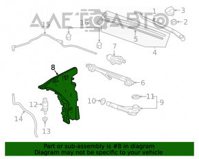 Rezervorul de spălare a parbrizului Chevrolet Camaro 16- fără gât