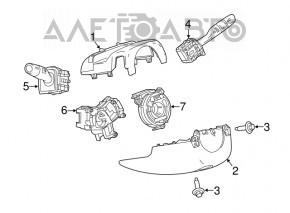 Comutatorul de sub volan din dreapta Chevrolet Malibu 16-