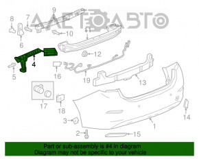 Suportul pentru bara spate dreapta Chevrolet Cruze 16-