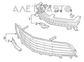 Grila radiatorului Chevrolet Camaro 16- LT cu emblema