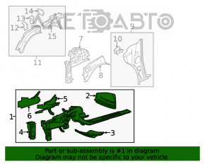 Partea din față dreapta Chevrolet Volt 16-