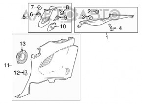 Capac spate dreapta pentru Chevrolet Camaro 16- coupe