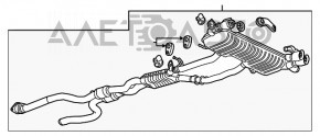 Silencerul din spate cu butoaie pentru Chevrolet Camaro 16- 3.6 are catalizatoarele tăiate.