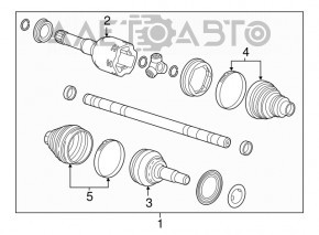 Привод полуось передняя левая Chevrolet Volt 16-