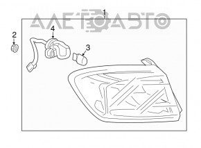 Lampa exterioară aripă dreapta Chevrolet Cruze 16-