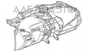 Torpedo panoul frontal fără AIRBAG Chevrolet Volt 16- negru