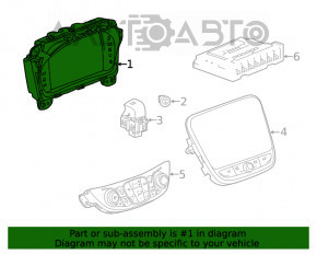 Tabloul de bord al Chevrolet Volt 16- 104k