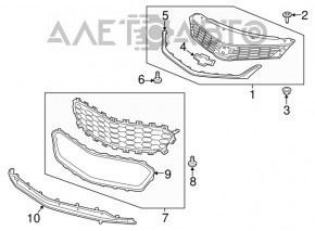 Grila radiatorului Chevrolet Cruze 16-