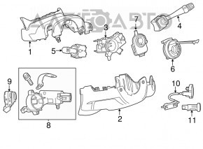 Schimbător coloană de direcție leu Buick Encore 13-16 nou original OEM