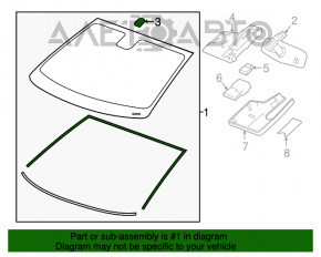 Geamul frontal Chevrolet Volt 16-