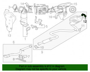 Крепление глушителя заднее Chevrolet Malibu 16-