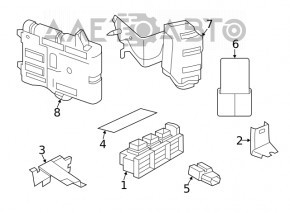 Blocul de siguranțe sub torpedou pentru Nissan Altima 19- 2.5 fwd 7370-1512