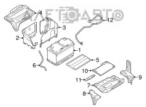 Capacul bateriei Infiniti QX30 17-