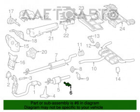 Capacul de protecție a silențiosului față pentru Mercedes CLA 250 14-19 tip1