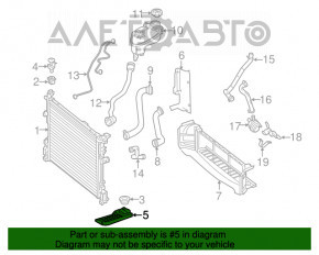 Suport radiator stânga jos Mercedes CLA 250 14-19