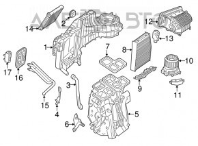 Motorul ventilatorului de încălzire pentru Mercedes CLA 14-19, nou, neoriginal, NISSENS.