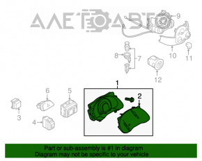 Panoul de instrumente Nissan Versa 12-19 SUA 116k