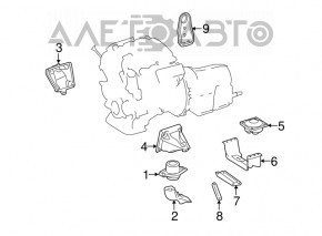 Подушка двигателя левая Mercedes W164 ML V6 новый неоригинал BOGAP